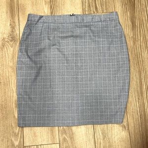 Banana Republic navy windowpane check pencil skirt size 18